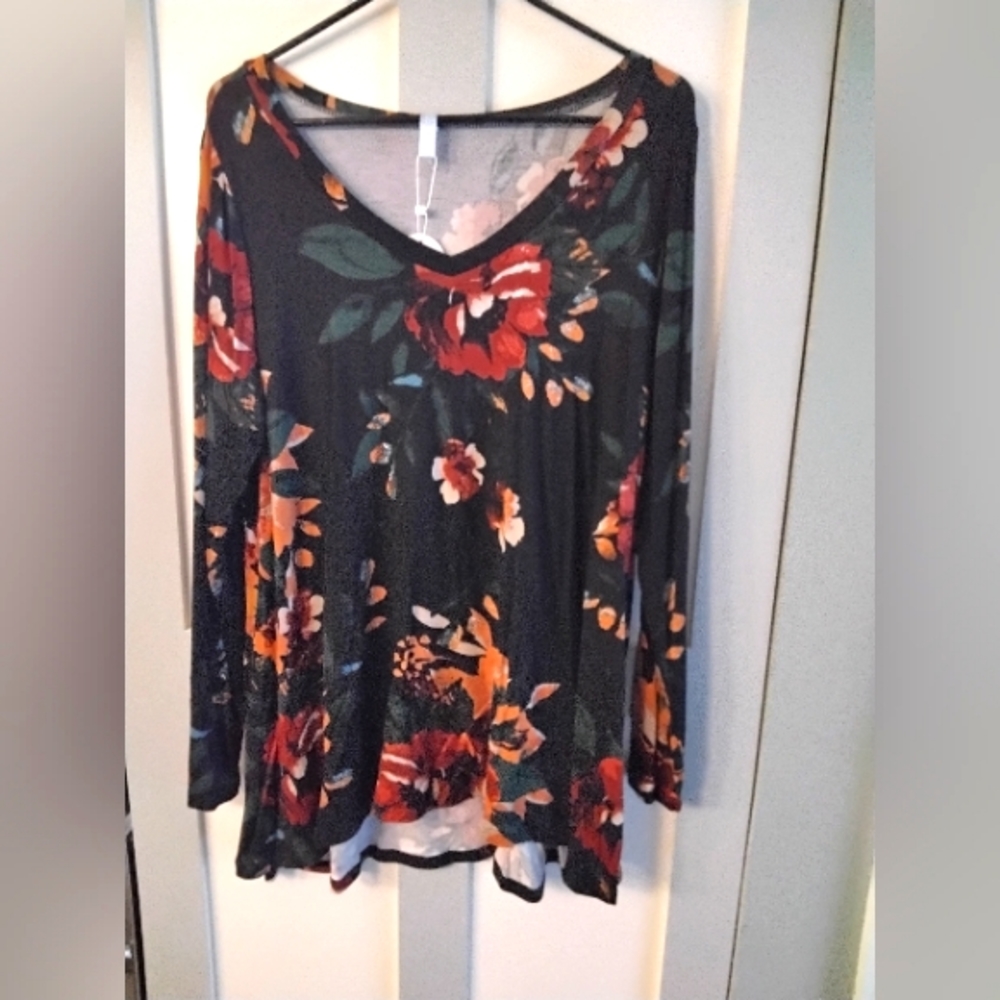 Awuliffan Women's Blouse Long Sleeve X Large Floral